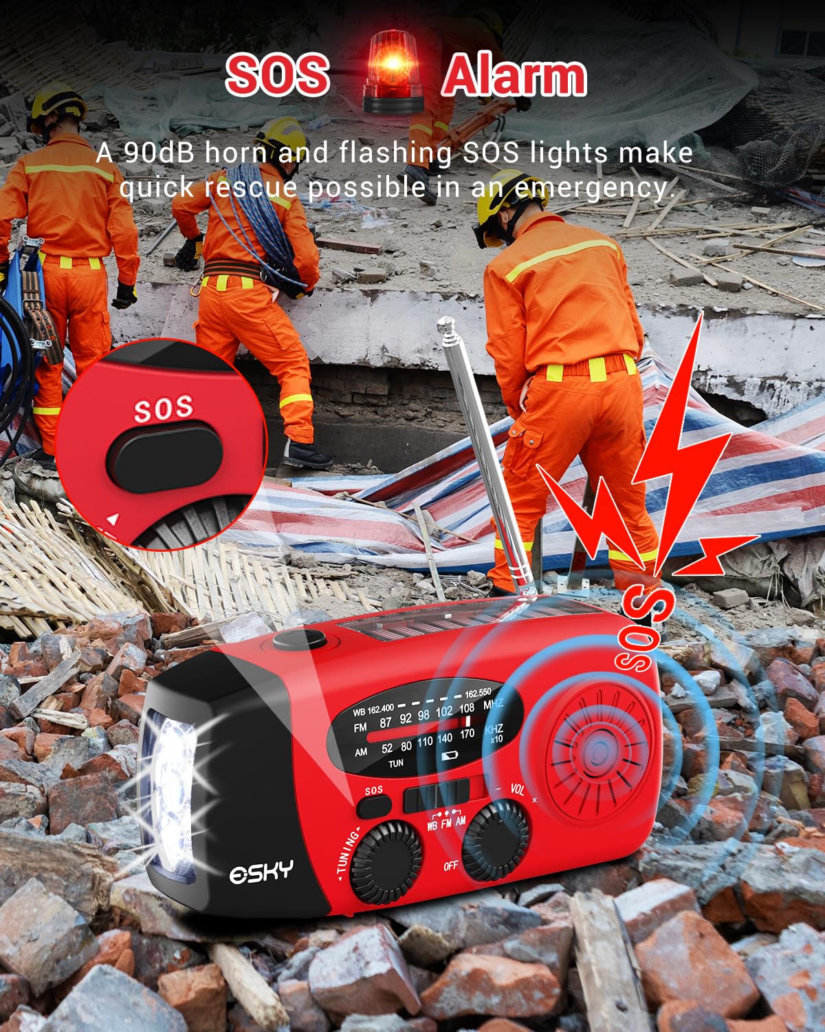 Esky Emergency Hand Crank Radio and Charger