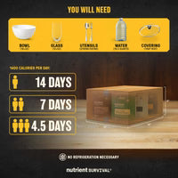 Nutrient Survival – 14 Day Emergency Food Kit (110 Servings)