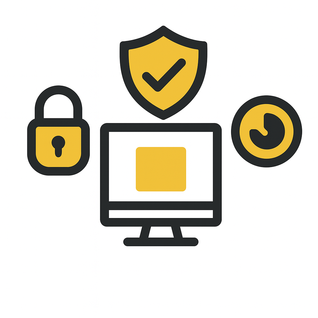 icons for all in one digital security for batten shop marketplace