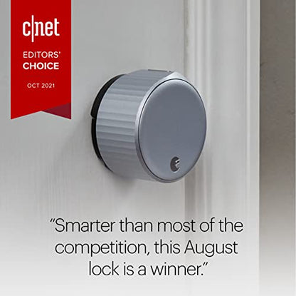 August Home, Silver Wi-Fi Connected Smart Keyless Entry Door Lock