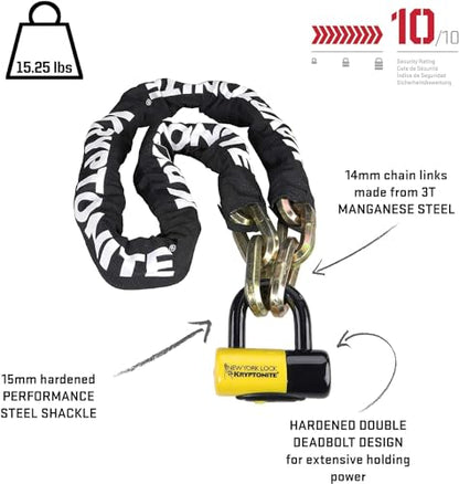Kryptonite New York Fahgettaboudit Chain & Disc Lock – Ultimate Security