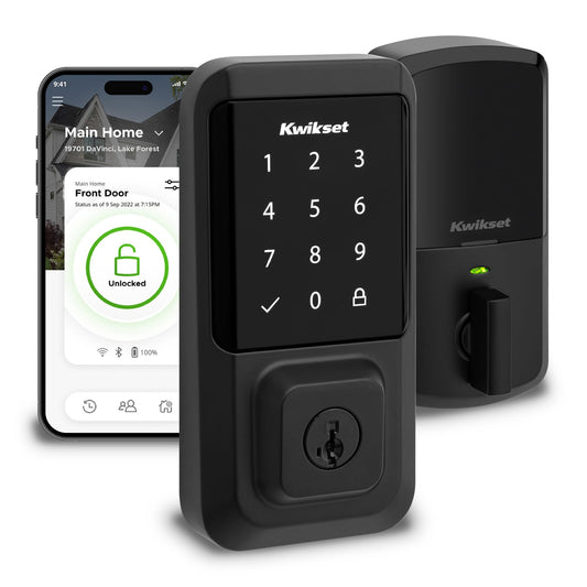 Kwikset Halo Wi-Fi Smart Lock, Keyless Entry Front Door Touchscreen Deadbolt