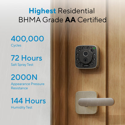 ULTRALOQ Bolt Fingerprint WiFi Smart Lock, Works with Apple Home, Siri, Alexa, 8-in-1 Keyless Entry with Fingerprint ID