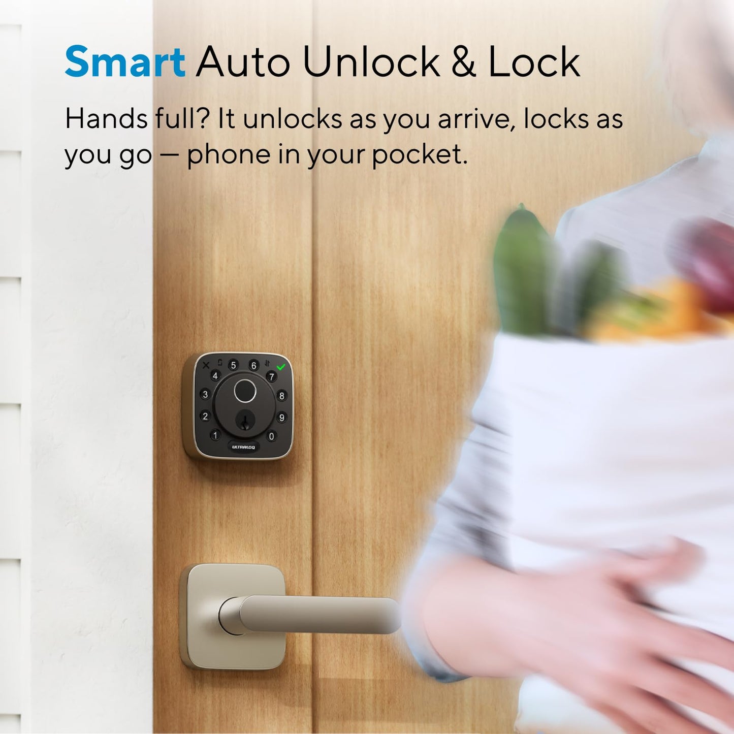 ULTRALOQ Bolt Fingerprint WiFi Smart Lock, Works with Apple Home, Siri, Alexa, 8-in-1 Keyless Entry with Fingerprint ID