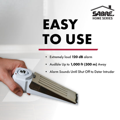 SABRE 120 dB Wedge Door Stop Security Alarm