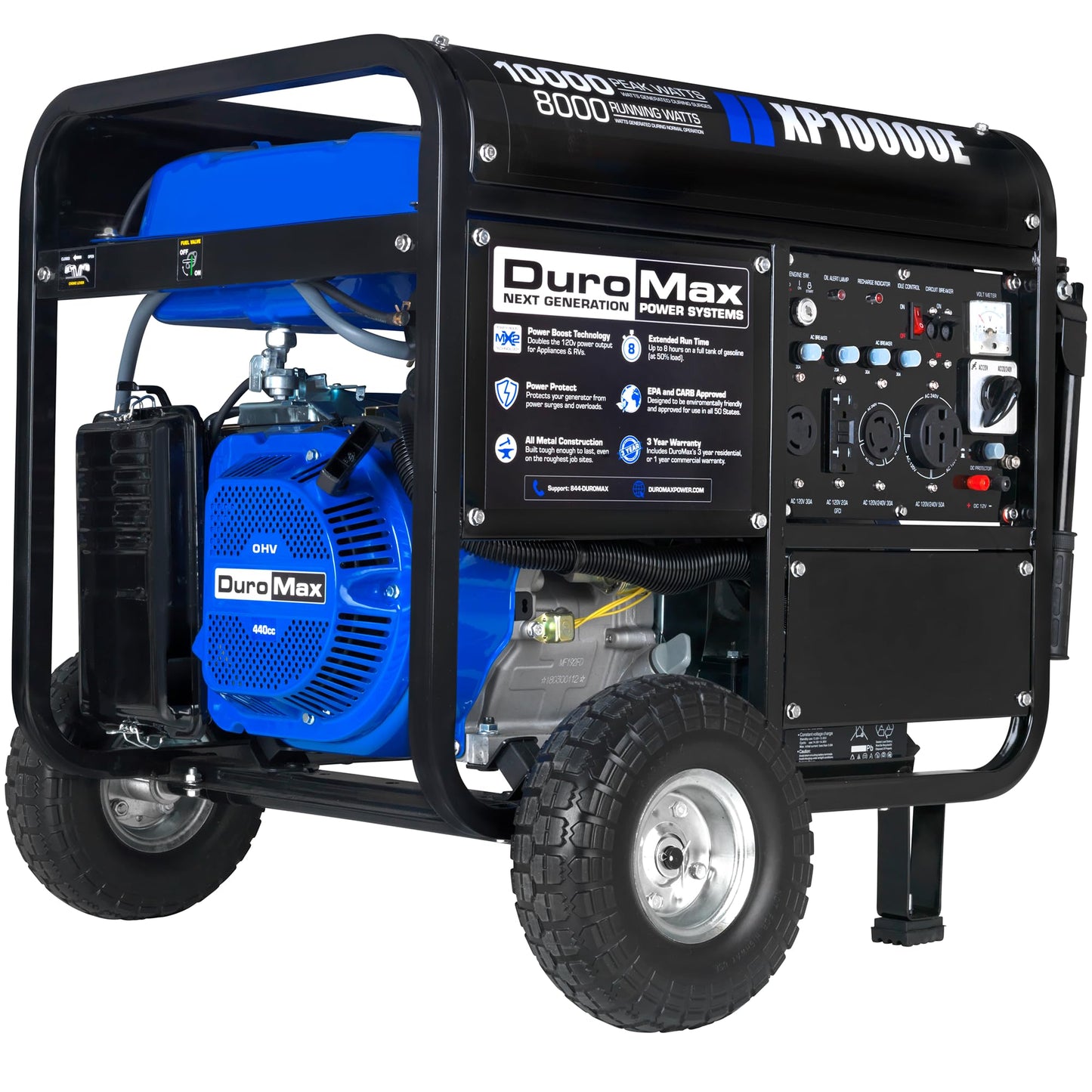 DuroMax XP10000E 10,000-Watt Gas Powered Portable Generator