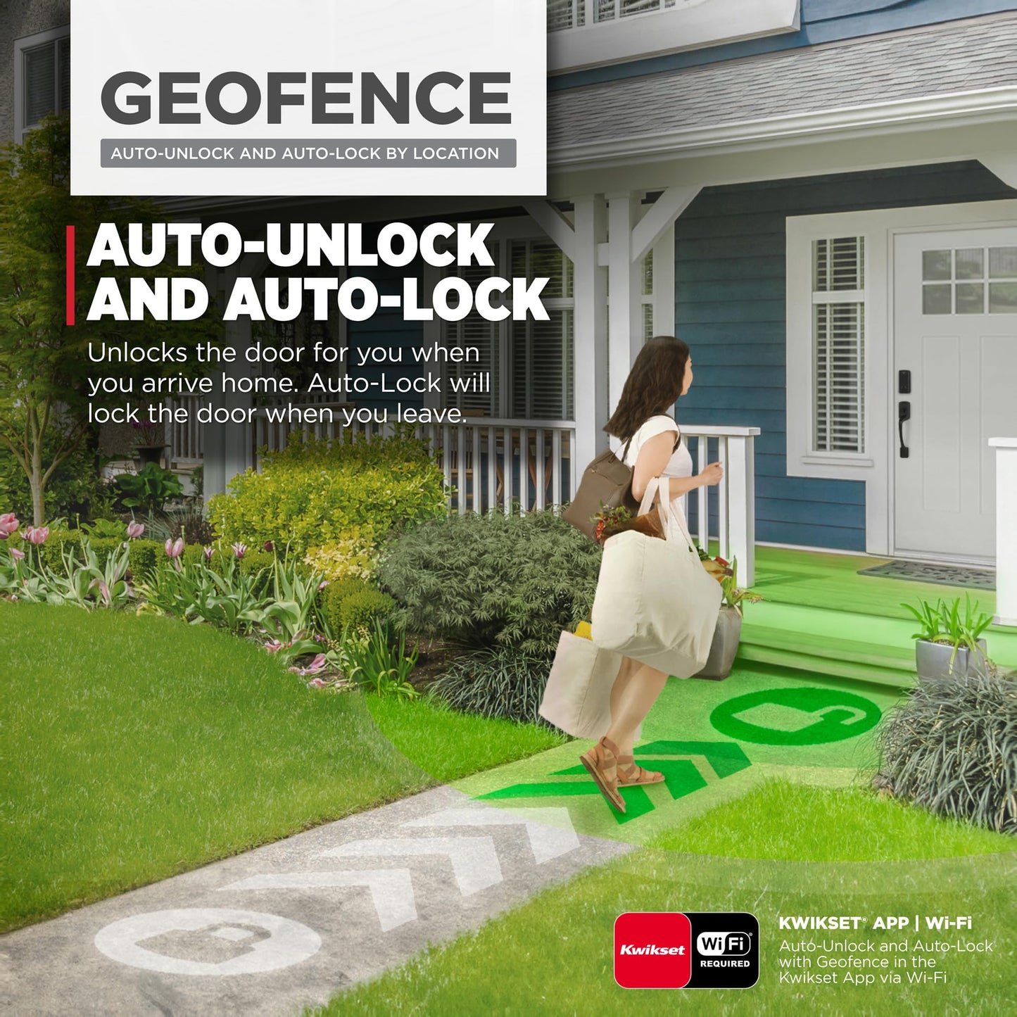 Kwikset Halo Wi-Fi Smart Lock, Keyless Entry Front Door Touchscreen Deadbolt