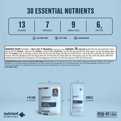 Nutrient Survival Vitamin Powdered Milk